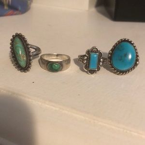 Sterling silver & Turquoise rings